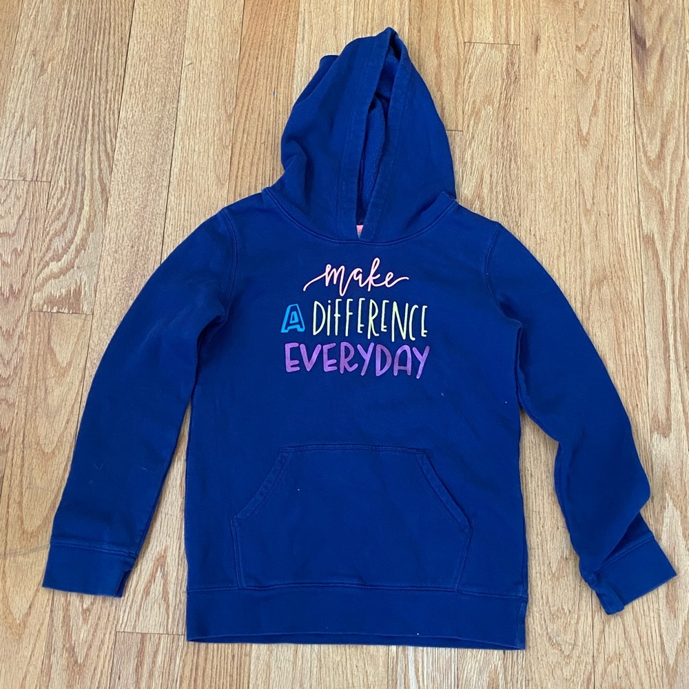 Blue hoodie